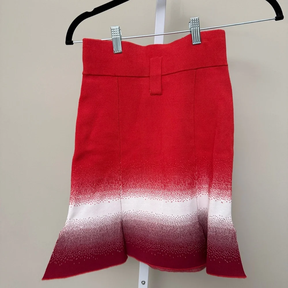 PH5 Red and White Cropped Knit Tank Top and skirt SET - Picture 7 of 9